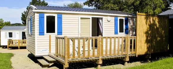 Location - Mobil Home Eco Domino - 2 Chambres 25M² - Camping La Baie de Terenez