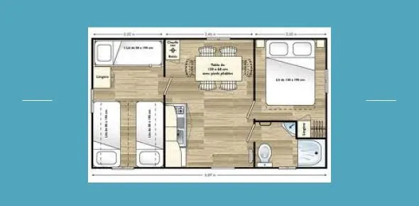 Mobil Home Eco Domino - 2 Chambres 25M²