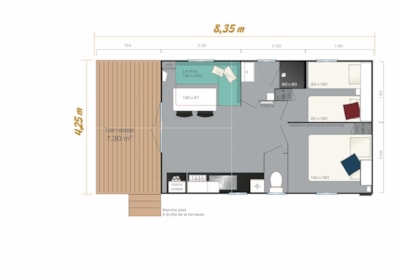 Lodge  CONFORT LOGGIA BAY 2019  TV - 2 bedrooms - 27M² — 2