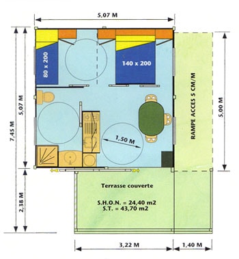 HLL 1 BEDROOM - (adapted to the people with reduced mobility)