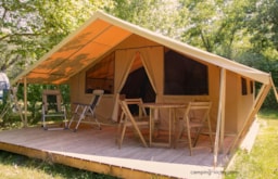 Mietunterkunft - Lodge-Zelt Überdachte Terrasse, 25M², 2 Schlafzimmer - Camping de la Croix Saint Martin