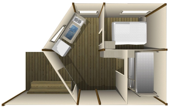 Tente Écolodge Confort 17M² (2 Chambres) - Sans Sanitaires
