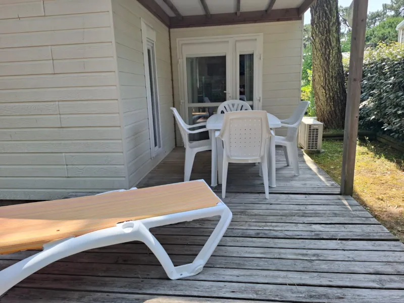 Chalet Premium 34M² (3 Chambres) + Climatisation + Lave-Vaisselle + Terrasse Couverte