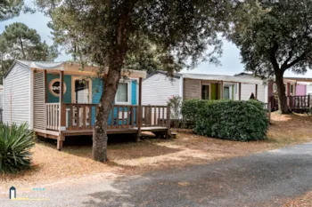 Location - Mobil-Home Confort 18,60 M² (1 Chambre) + Terrasse Bois Semi-Couverte - Camping Saint Tro'Park