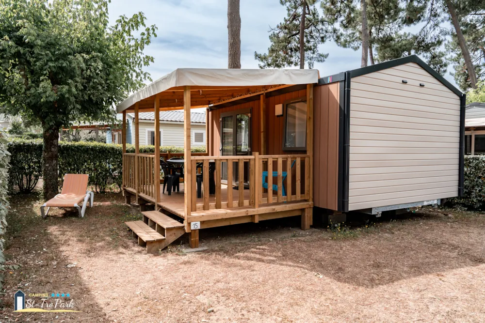 Location - Mobil-Home Premium 19M² (1 Chambre) + Lave-Vaisselle + Terrasse Semi-Couverte 11M² - Camping Saint Tro'Park