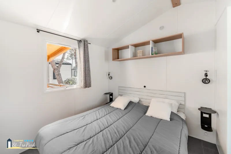 Mobil-Home Premium 32M² (2 Chambres - 2 Sdb) + Lave Vaisselle + Terrasse Semi-Couverte 15M²