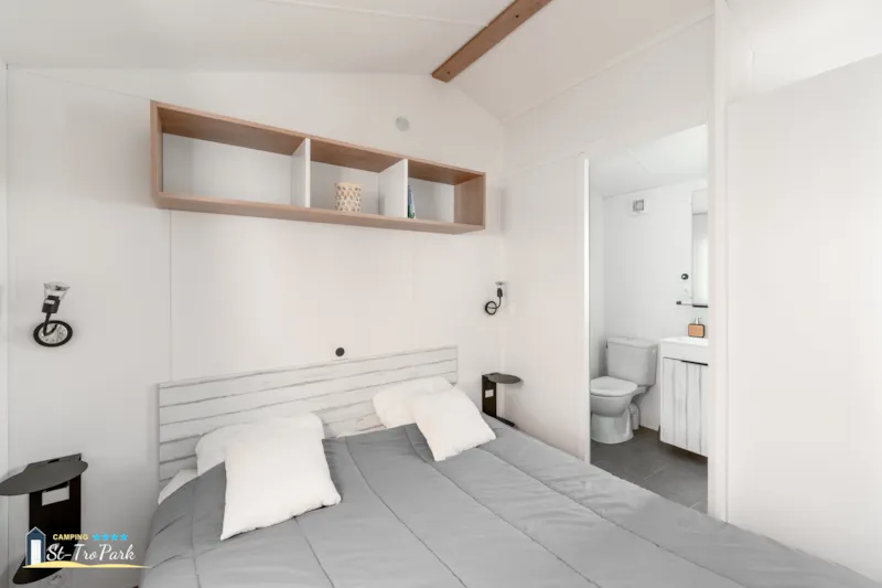 Mobil-Home Premium 32M² (2 Chambres - 2 Sdb) + Lave Vaisselle + Terrasse Semi-Couverte 15M²