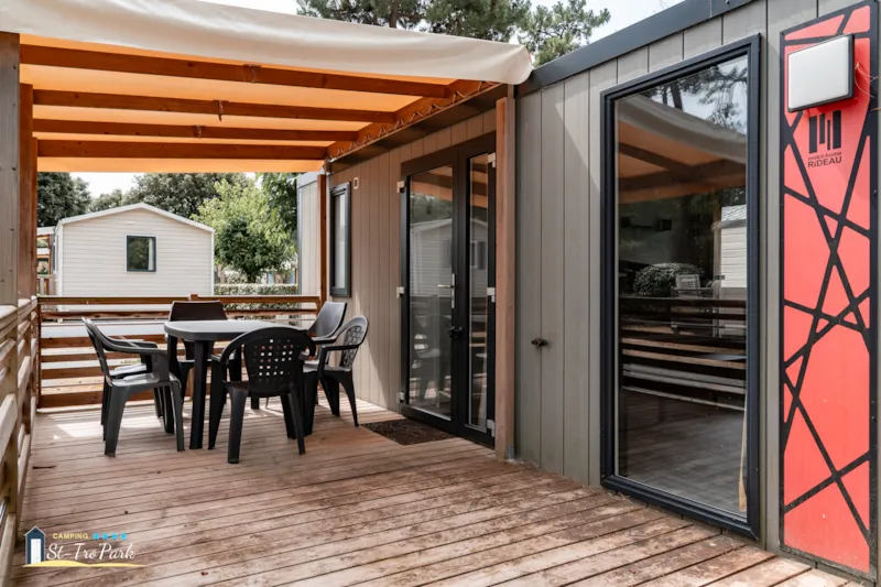 Mobil-Home Premium 33M² (3 Chambres) + Lave Vaisselle + Lit 160 + Terrasse Semi-Couverte 15M²