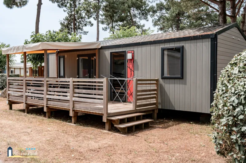 Mobil-Home Premium 33M² (3 Chambres) + Lave Vaisselle + Lit 160 + Terrasse Semi-Couverte 15M²