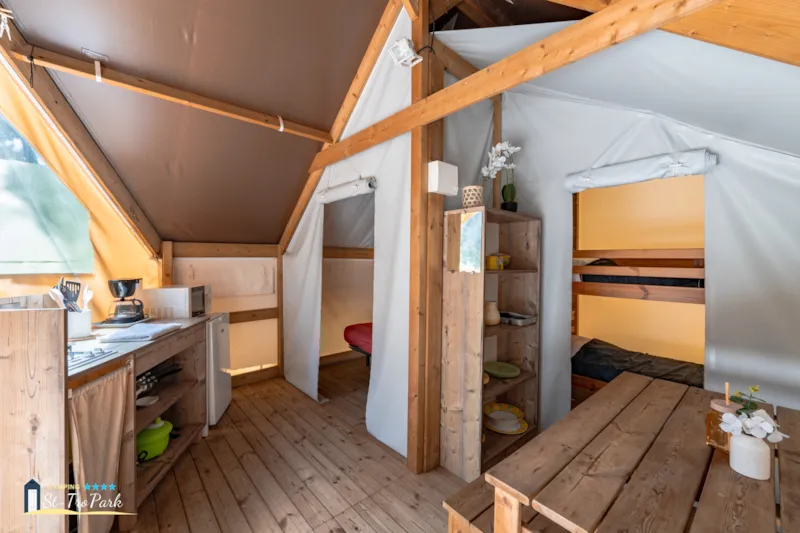 Tente Écolodge Confort 17M² (2 Chambres) - Sans Sanitaires