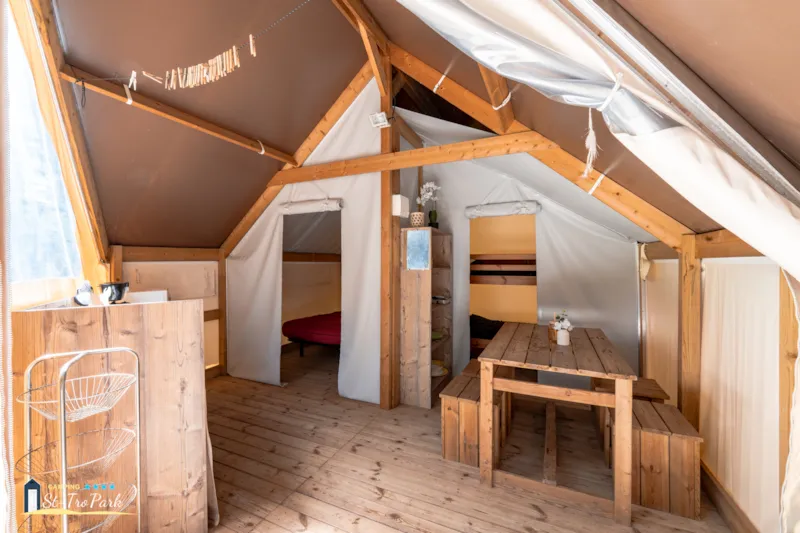 Tente Écolodge Confort 17M² (2 Chambres) - Sans Sanitaires