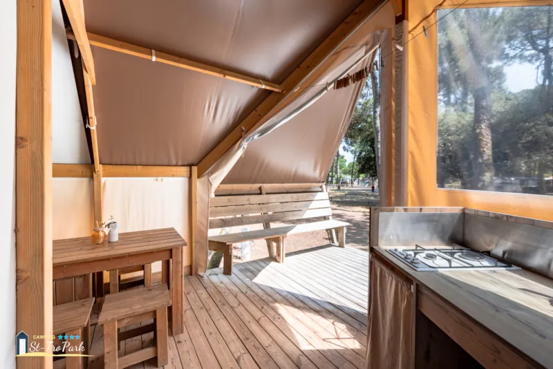 Tente Écolodge Confort 17M² (2 Chambres) - Sans Sanitaires