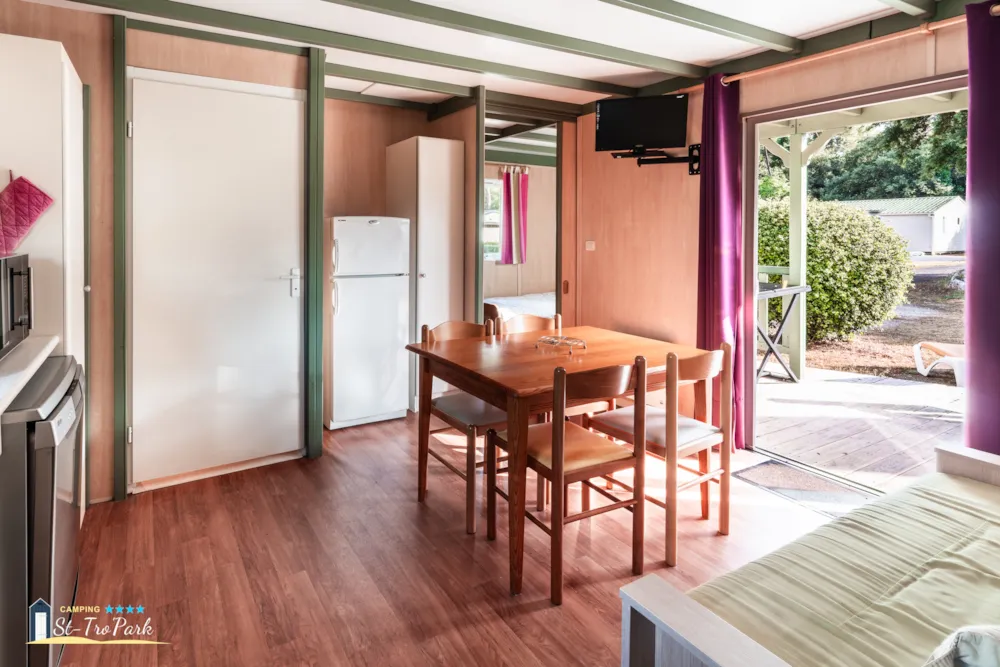 Location - Mobil-Home Premium 32M² (2 Chambres) Réservé Aux Personnes À Mobilité Réduite Avec Climatisation - Camping Saint Tro'Park
