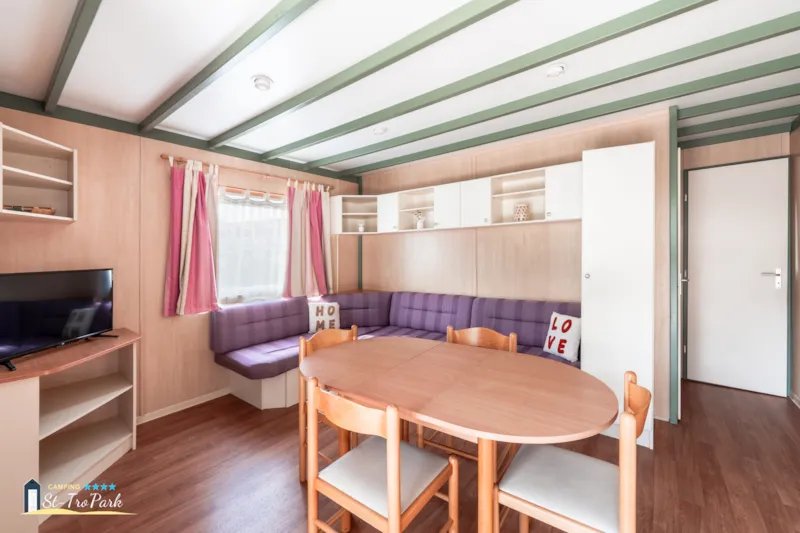 Chalet Premium 35M² (2 Chambres) + Climatisation + Lave-Vaisselle + Terrasse Couverte 12M²