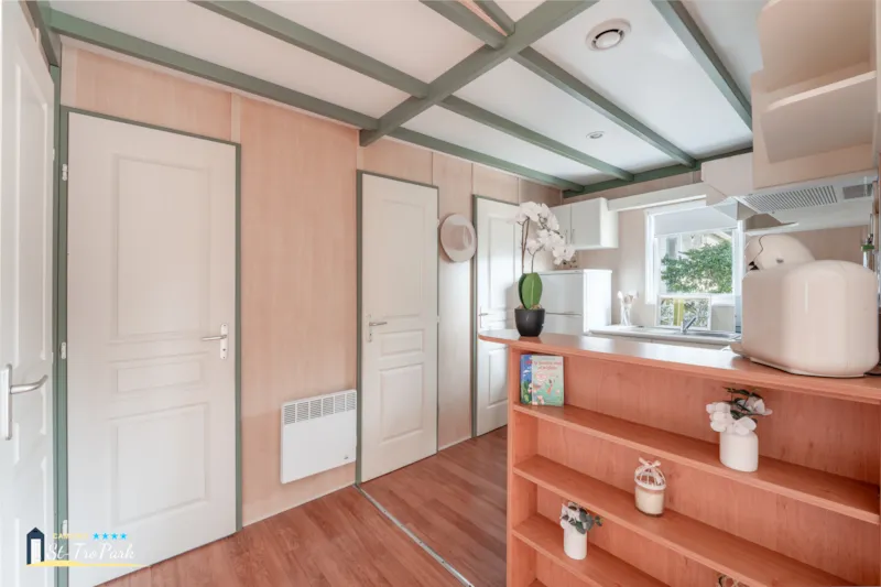 Chalet Premium 46M² (3 Chambres) + Climatisation + Lave-Vaisselle + Terrasse Couverte