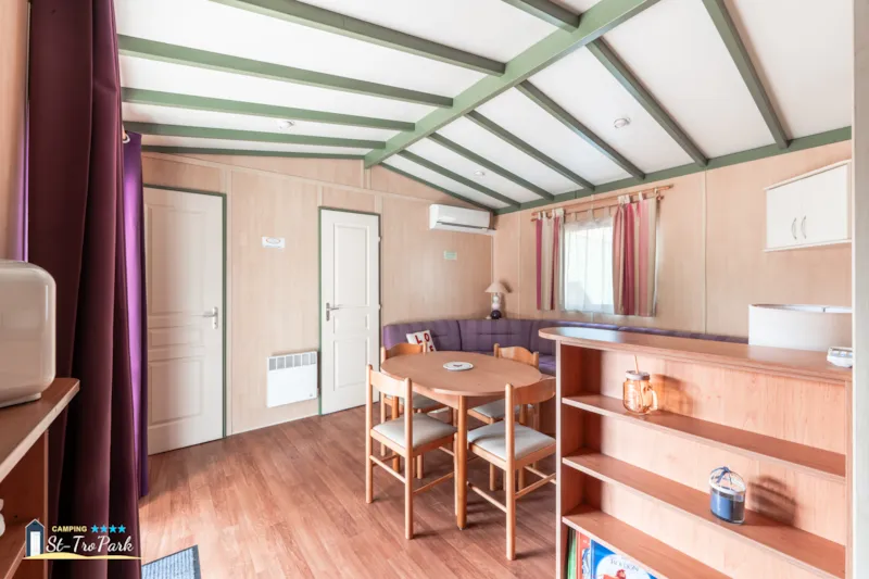 Chalet Premium 46M² (3 Chambres) + Climatisation + Lave-Vaisselle + Terrasse Couverte