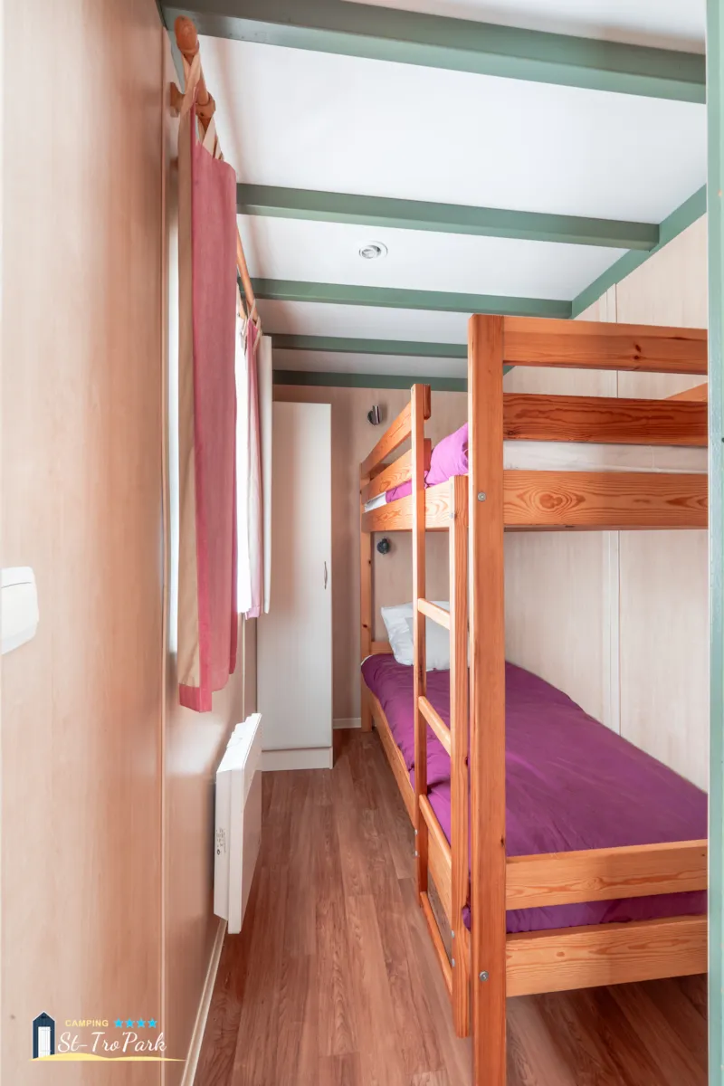 Chalet Premium 46M² (3 Chambres) + Climatisation + Lave-Vaisselle + Terrasse Couverte