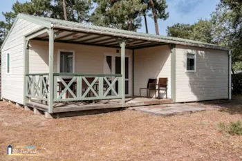 Location - Chalet Premium 46M² (3 Chambres) + Climatisation + Lave-Vaisselle + Terrasse Couverte - Camping Saint Tro'Park