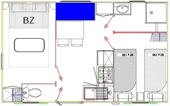 Mobil Home Bikini - 1 Chambre + Salon Convertible 2/4 Personnes