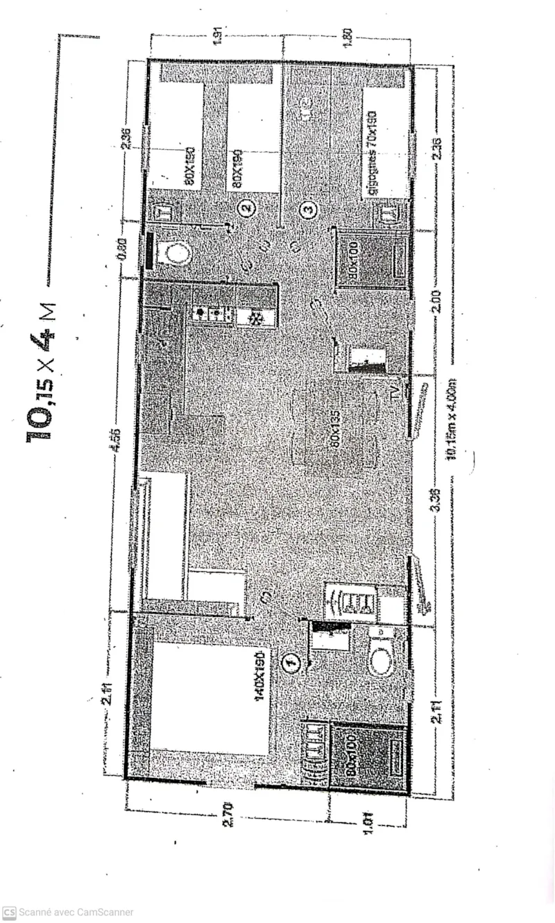 Mobil-Home Corail +  3 Chambres Pour 6 Personnes