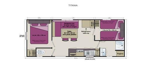 Mobilhome Confort 29M²  -  Pmr (2 Chambres) + Terrasse
