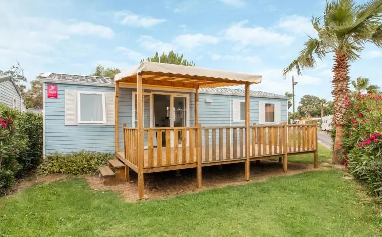 Location - Mobilhome Confort 40M² (4 Chambres)  + Terrasse - Flower Camping l'Ile des Trois Rois