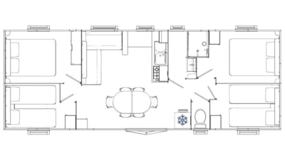 Mobilhome Confort 40m² (4 bedrooms) + terrace — 4