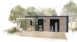 Alojamiento - Homeflower Premium 30M² 2 Habitaciones + Terraza Cubierta - Flower Camping l'Ile des Trois Rois