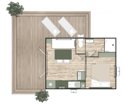 Mobile Home Confort - 20 m² (1 bedroom) + terrace — 6