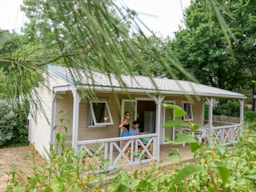Huuraccommodatie(s) - Chalet Low Cost 3 Slaapkamers - Sea Green - Camping Le Paradis