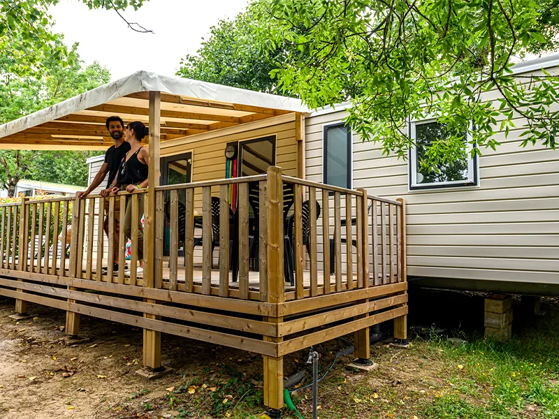 Location - Res Cottage Prestige 3 Chambres 2 Salles De Bain - Camping Le Paradis - Sea Green by Sunêlia