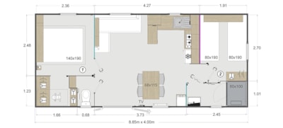 Mobile home - 2 bedrooms MAGNOLIA
