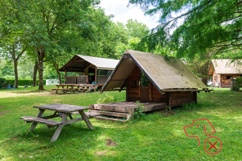 Houten bungalow La Baroude (zonder privé sanitair)