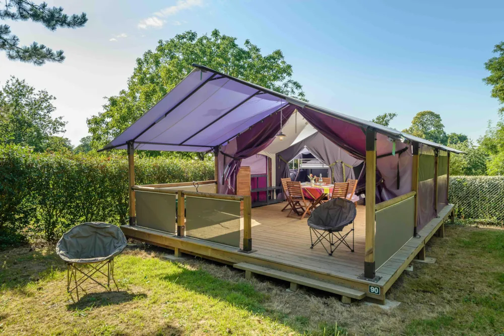 Huuraccommodatie(s) - Bungalow Freeflower 37M² (2 Slaapkamers) Overdekt Terras 13M² - Flower Camping le Kergariou