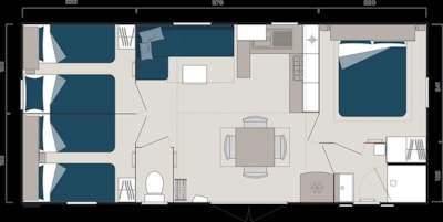 Mobile-home Caélia Confort 31m² (3 bedrooms) + sheltered terrace — 9