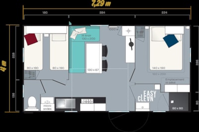 Mobile-home Caélia Standard 26m² (2 bedrooms) + sheltered terrace — 8