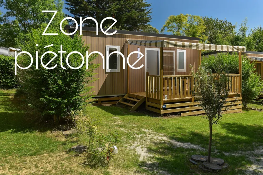 Huuraccommodatie(s) - Stacaravan Caélia Standard 27M² (2 Slaapkamers) + Overdekt Terras - Flower Camping le Kergariou