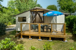 Location - Cabane D'uther Confort 27M² (2 Chambres) + Terrasse Semi-Couverte - Flower Camping le Kergariou