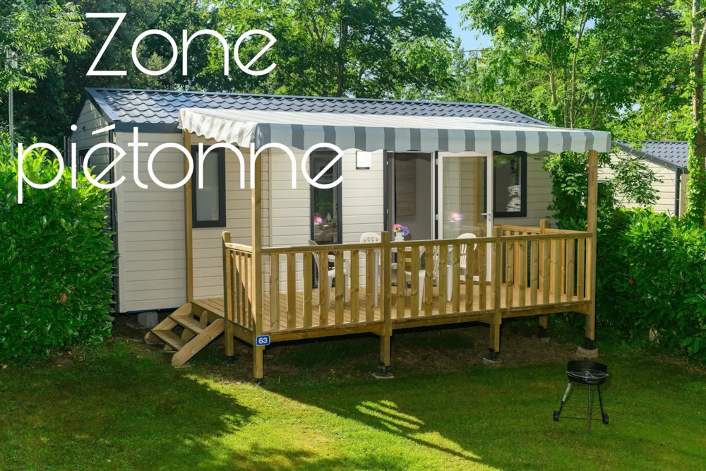 Huuraccommodatie(s) - Stacaravan Yvain Confort 27M² (2 Slaapkamers) + Overdekt Terras + Tv - Flower Camping le Kergariou