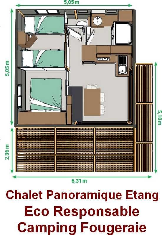 Chalet Panoramique Etang - 2 Chambres