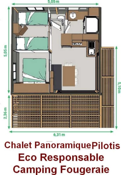 Chalet Panoramique on piles - 2 bedrooms
