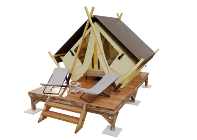 Location - Tente Robinson Seul Au Monde - Camping LA FOUGERAIE