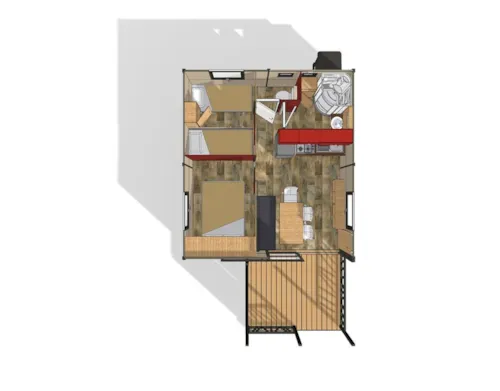 Location - Chalet Ciela Confort - 2 Chambres - image n°9 - Camping Le Pommier