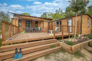Locatif - Mobil home Ciela Privilège Tribu - 2 mobil homes - 5 bedrooms - Dishwasher, barbecue - Camping Le Pommier