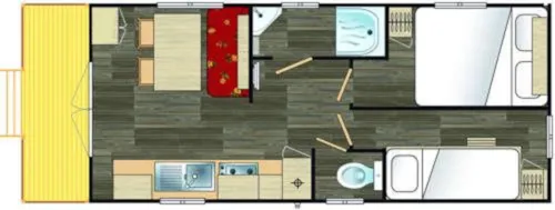 Location - Ciela Roulotte -  2 Chambres - image n°5 - Camping Le Pommier