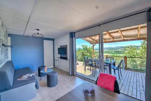 Location - Mobil Home Ciela Prestige - 3 Chambres Dont 1 Suite Parentale - Draps, Serviettes Et Barbecue Inclus - image n°4 - Camping Le Pommier
