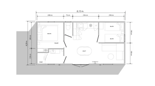 Location - Mobil-Home Ciela Privilège - 2 Chambres - Lave-Vaisselle, Barbecue - image n°9 - Camping Le Pommier