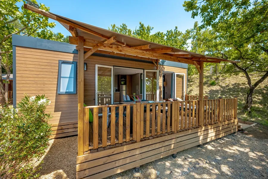 Mietunterkunft - Mobilheim Ciela Privilège - 2 Schlafzimmer - Camping Le Pommier