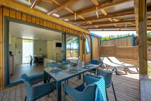 Location - Mobil Home Ciela Prestige - 3 Chambres Dont 1 Suite Parentale - Draps, Serviettes Et Barbecue Inclus - image n°3 - Camping Le Pommier