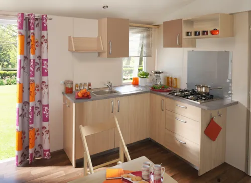 Mietunterkunft - Mobilheim Ciela Confort Compact – 2 Schlafzimmer (4 Erwachsene + 1 Kind) - image n°7 - Camping Le Pommier